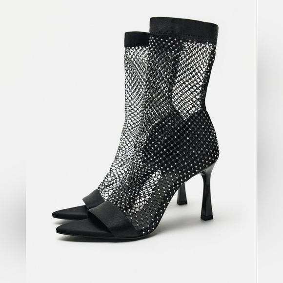 Zara Boots With Pearls On The Heel ZARA LIMITED EDITION
